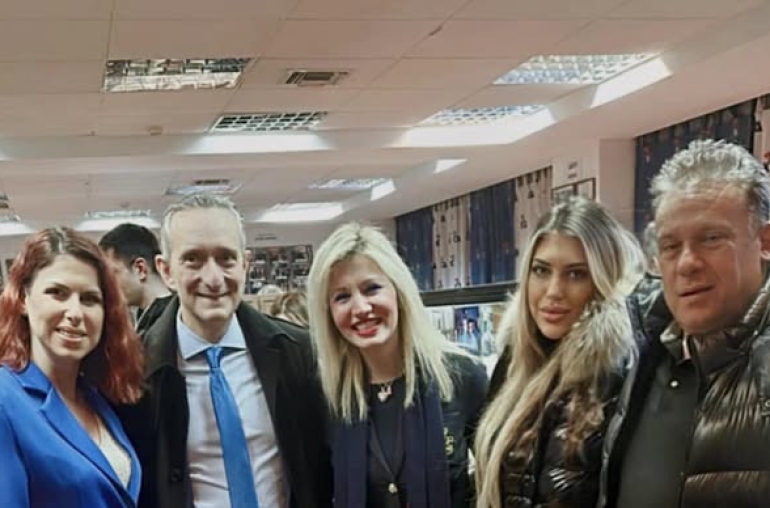 tΣτην τελετή εγκαινίων της έκθεσης φωτογραφίας και ιστορικών ντοκουμέντων της Νέας Δημοκρατίας, στη Διοικούσα Θεσσαλονίκης.